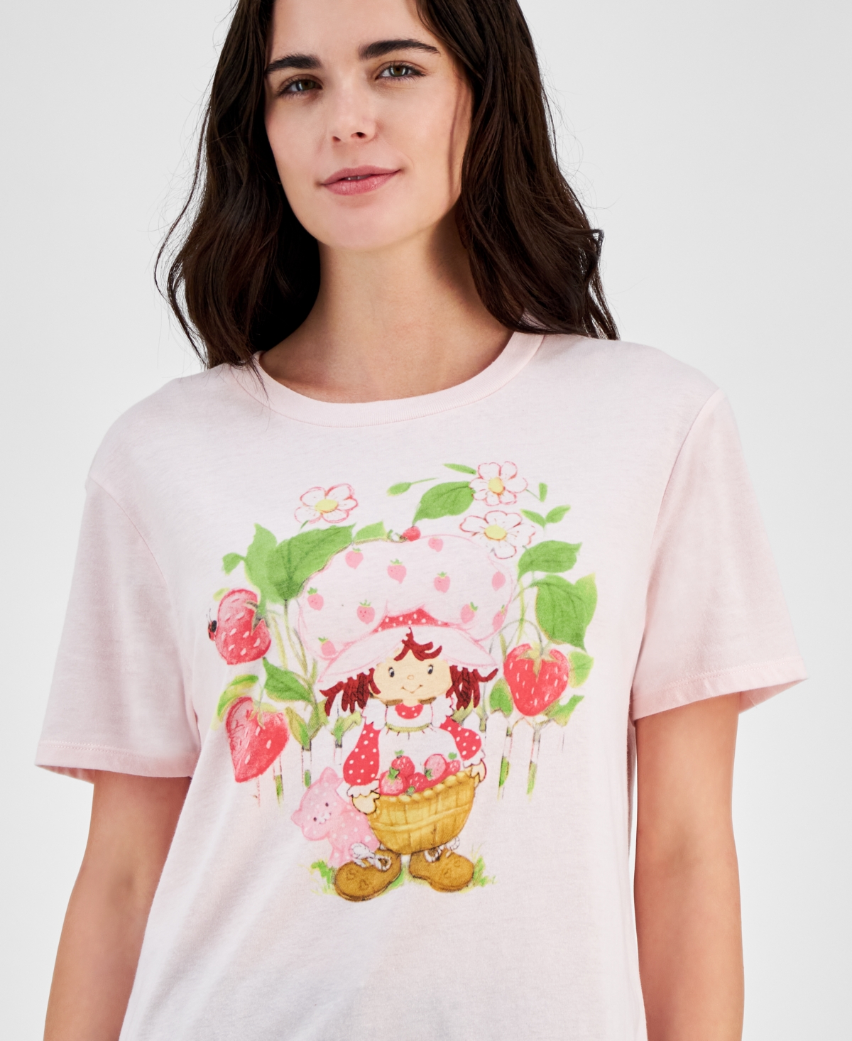 Love Tribe Juniors' Strawberry Shortcake Crewneck Tee