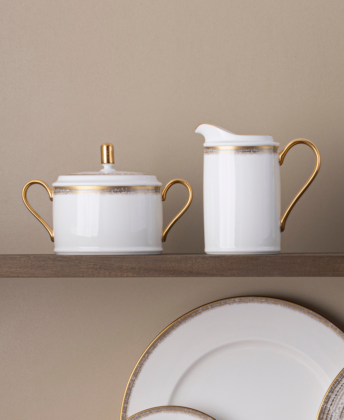 Noritake Haku Sugar Creamer Set In White