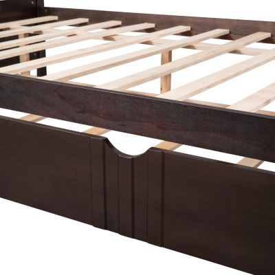 Streamdale Full Size Daybed Wood Bed With Twin Size Trundle