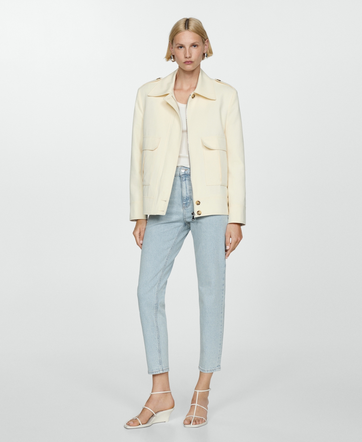 Mango Women's Mom Comfort High Rise Jeans