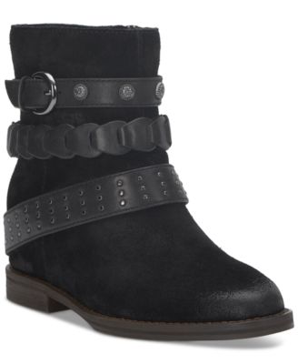 Lucky Brand - Women's Miav Strappy Buckle Studded Harness Booties
