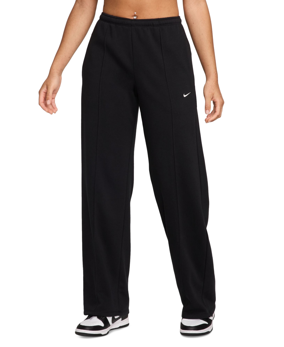 Nike Women's Sportswear Chill French Terry Open-Hem Sweatpants -sail