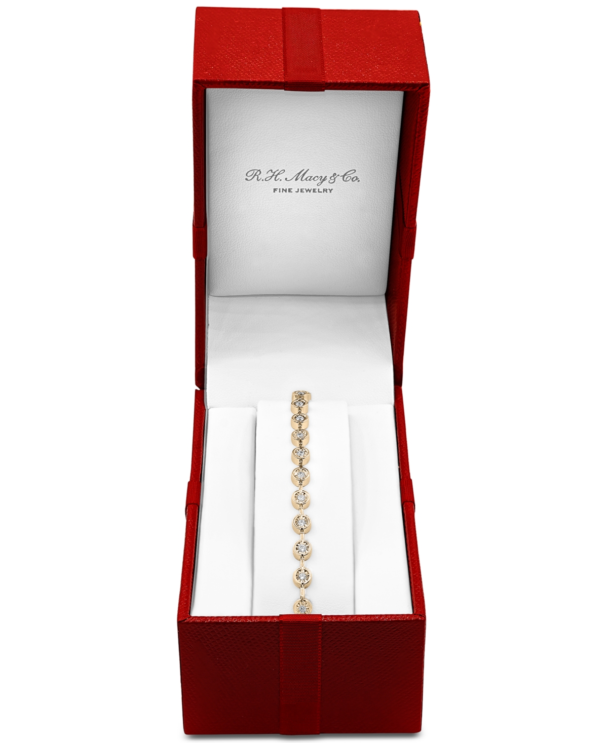 Diamond Bezel Tennis Bracelet (1/2 ct. t.w.) in Sterling Silver or 14k Gold-Plated Sterling Silver, Created for Macy's - Gold-Plated Sterling Silver