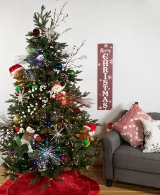 LED Lighted Firework Silver Branch Christmas Decoration 20"