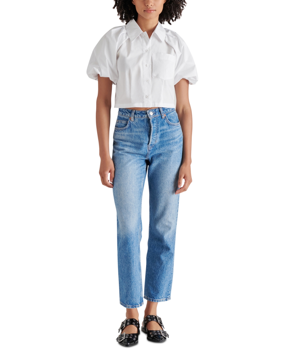 Steve Madden Marlowe Denim Skort In White