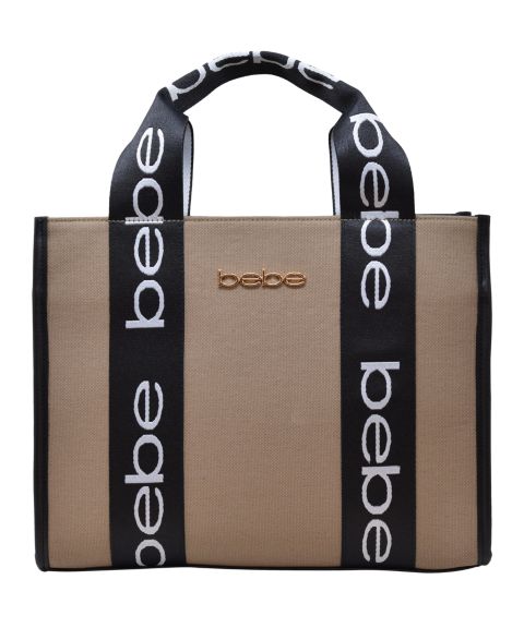 Женская сумка Bebe Hana Canvas Small Satchel, цвет: Рыжевато-коричневый