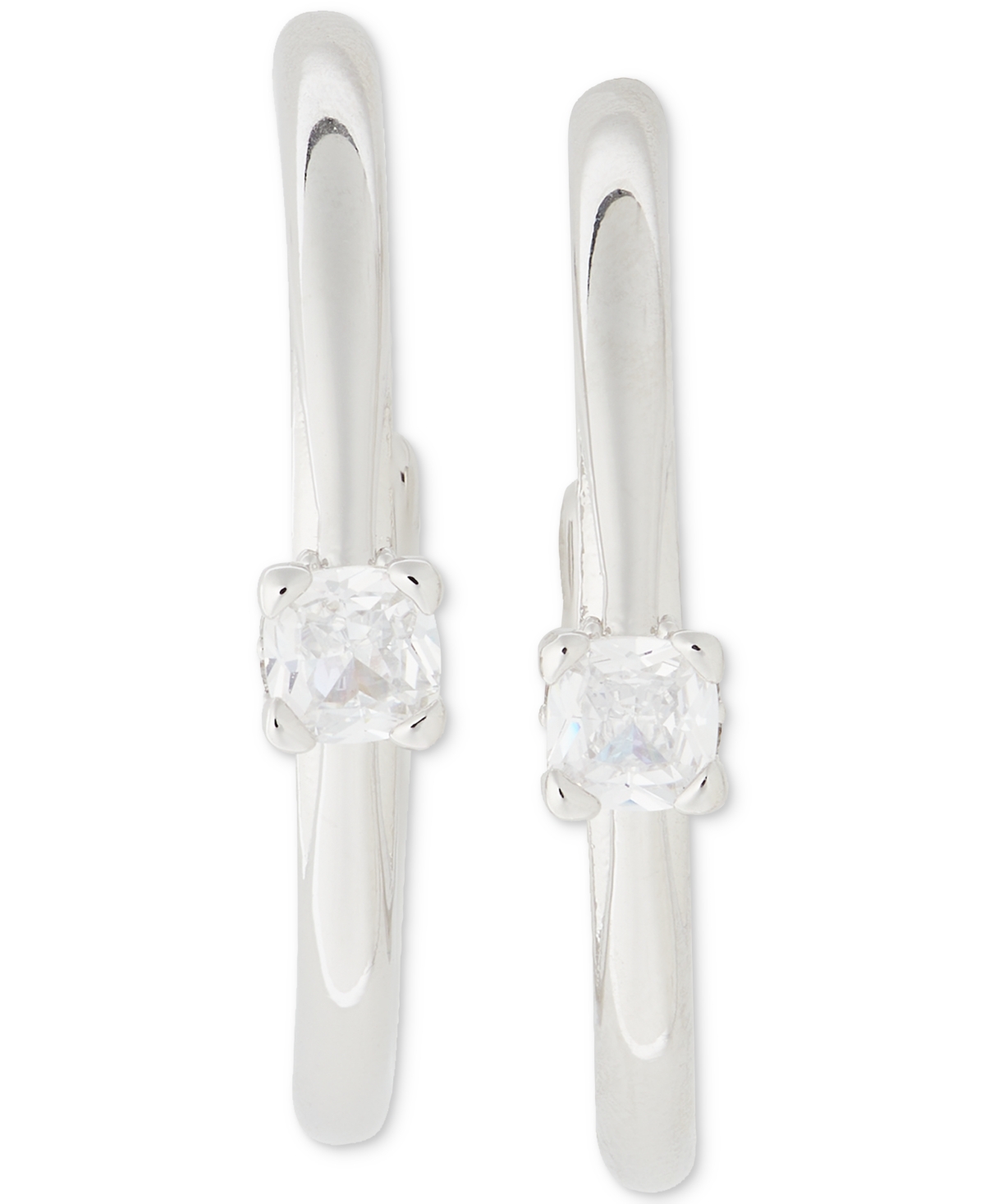Kate Spade Little Luxuries Imitation Pearl Small Hoop Earrings, 1" In Clear,silv
