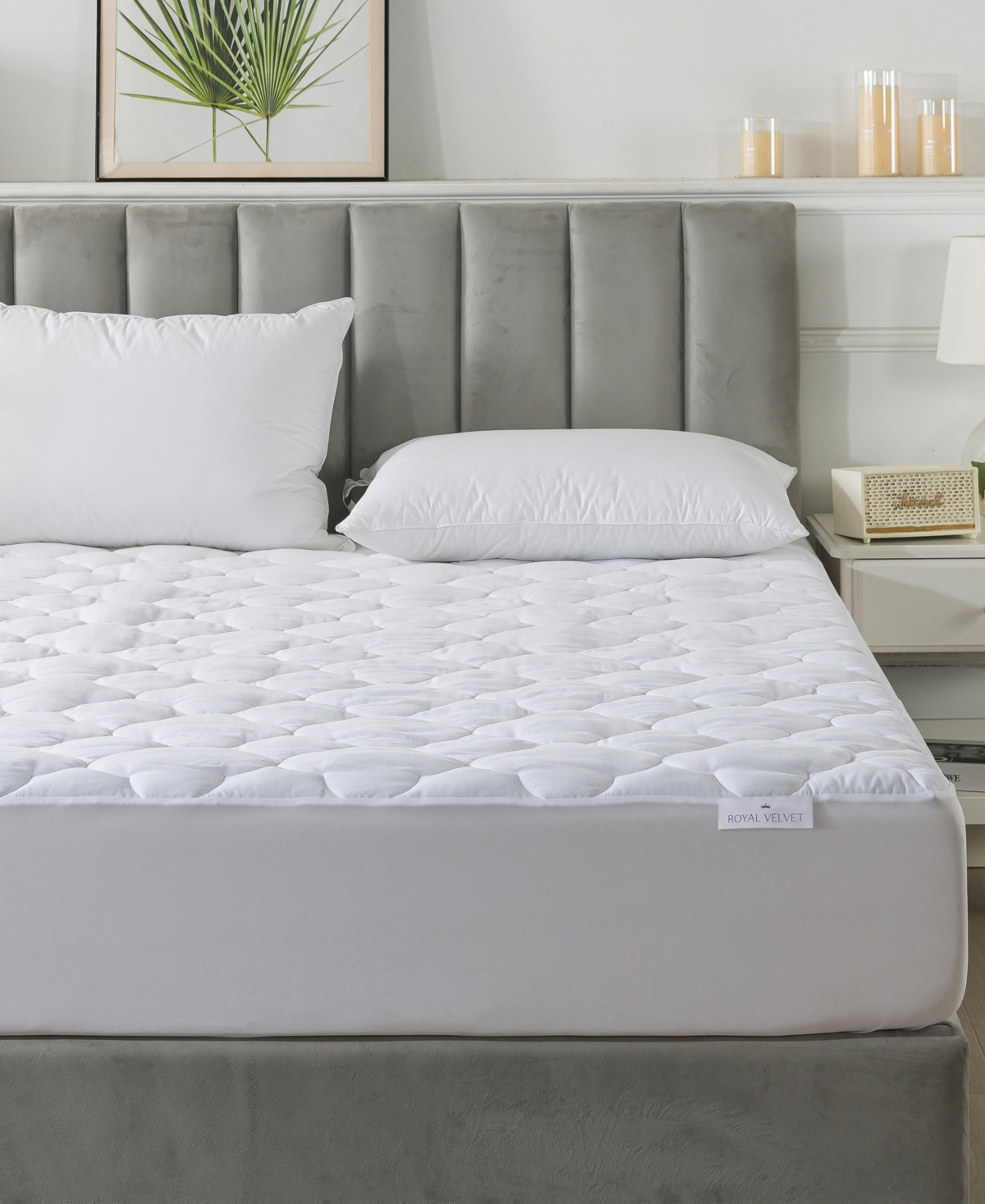 Royal Velvet 300 Thread Count Cotton Waterproof Stain Resistant Mattress Pad