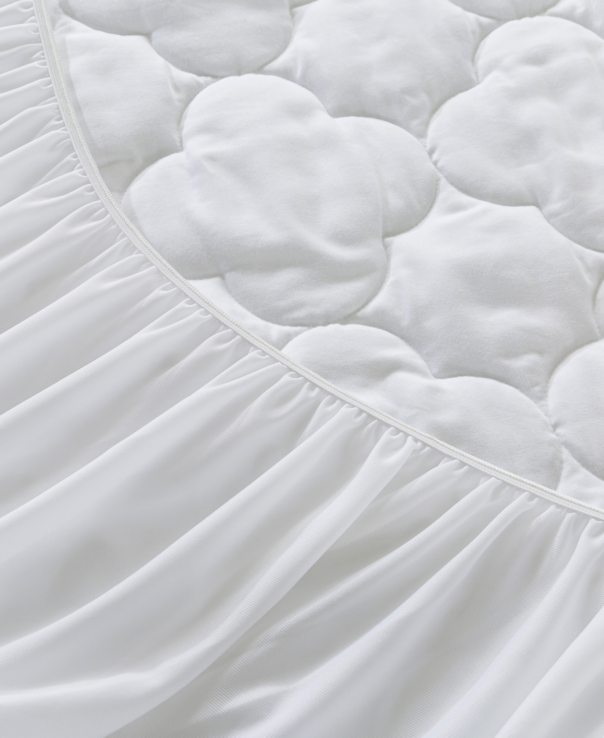 Royal Velvet 300 Thread Count Cotton Waterproof Stain Resistant Mattress Pads In White