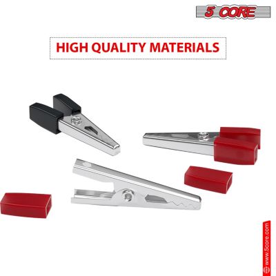 5Core Alligator Clips Electrical Metal Battery Jumper Clamps Insulated Gator Clip - ALLIGATOR 72 PCS