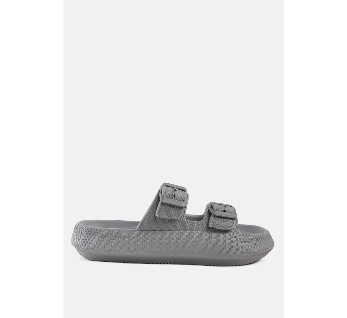loma hovercraft buckled slides - Grey