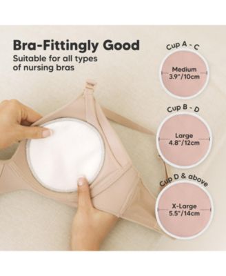 14pk Soothe Reusable Nursing Pads for Breastfeeding, 4-Layers Organic Breast Pads, Washable Nipple Pads