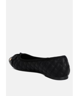 naoki quilted faux leather ballerinas