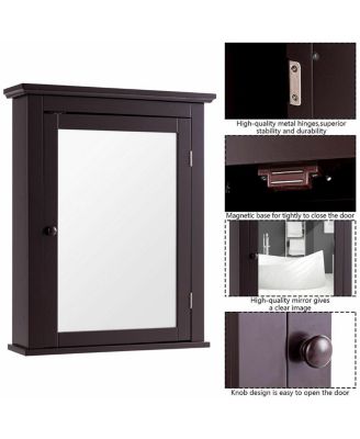 Bathroom Wall Mounted Storage Mirror Medicine Cabinet