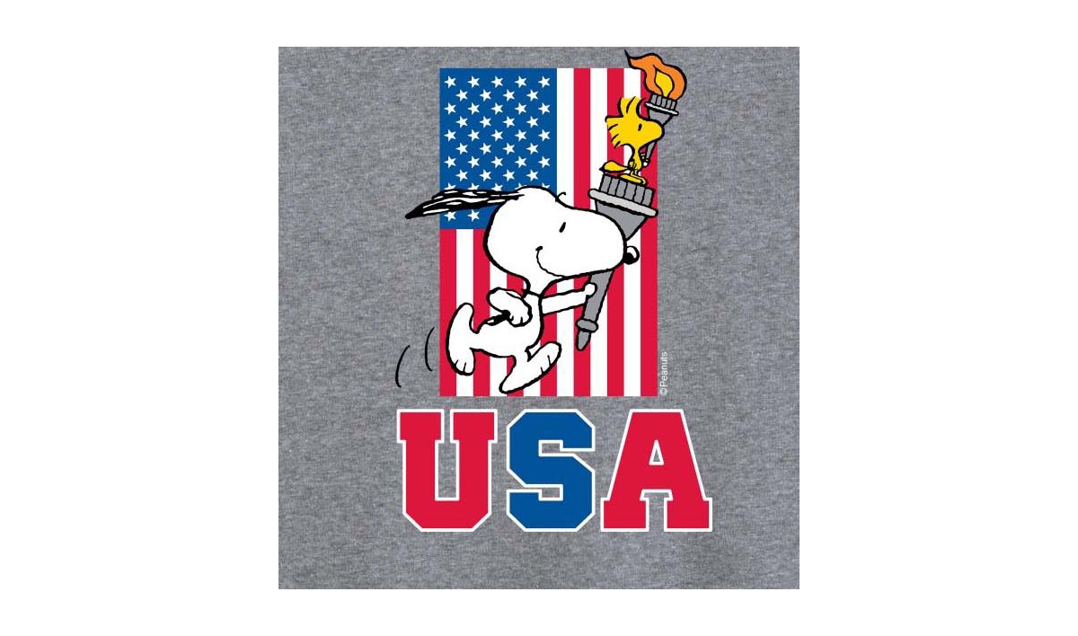 Hybrid Apparel Usa Torch Plus Size Graphic T-shirt In Heather Grey