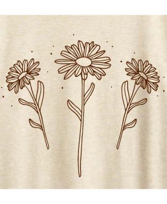 Trendy Plus Size Flowers Size Graphic Crew Neck T-Shirt