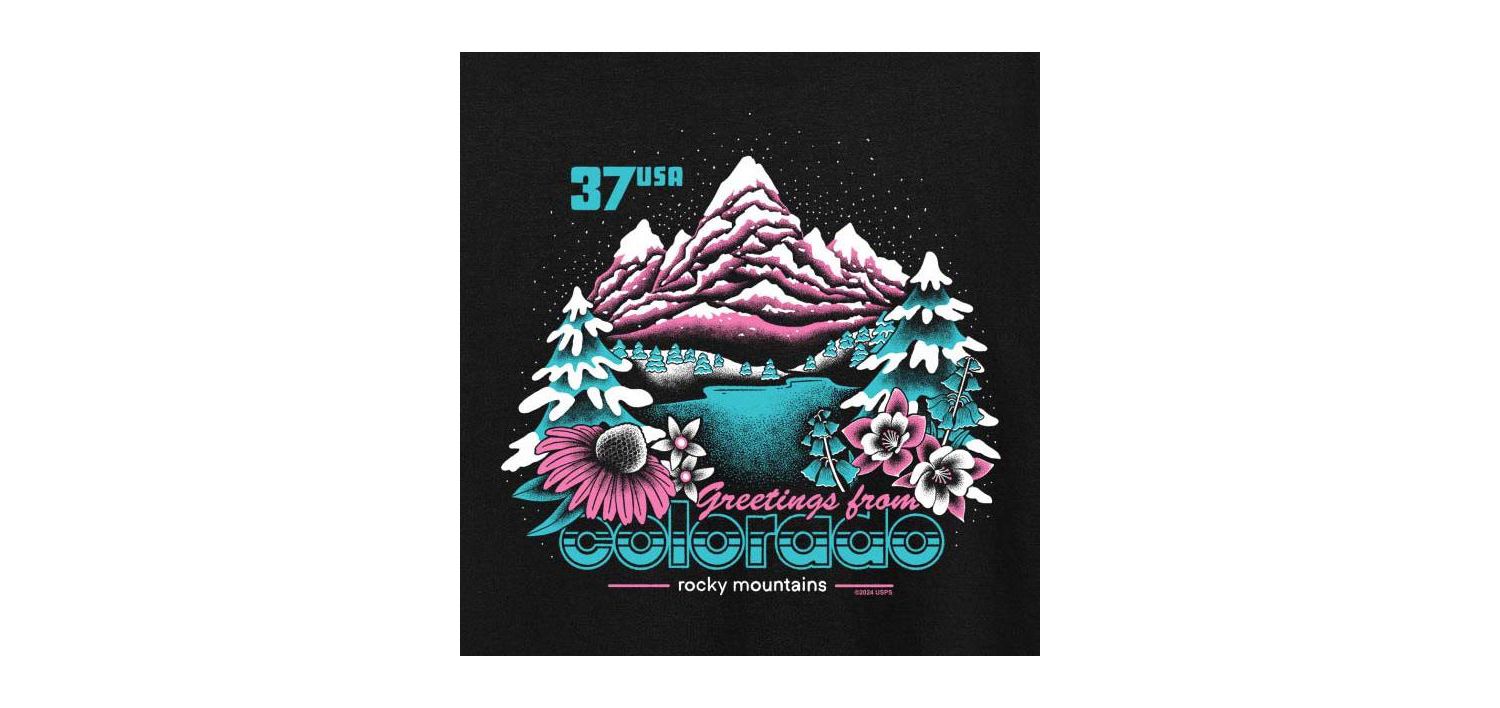 USPS Colorado Stamp Plus Size Graphic T-Shirt