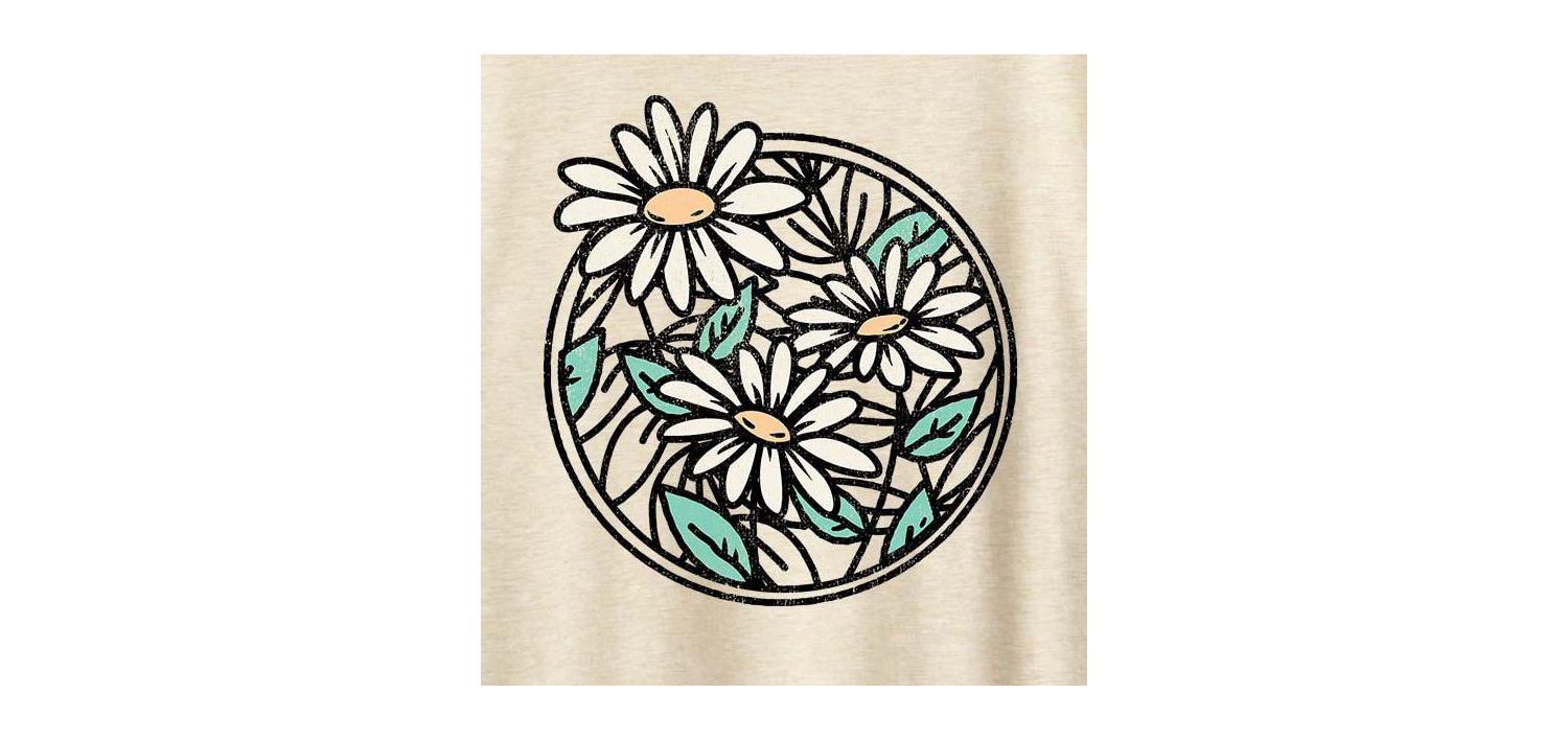 Wildflower Circle Plus Size Graphic T-Shirt