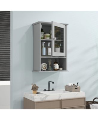 Bathroom Wall Mounted Adjustable Hanging Storage Medicine Cabinet