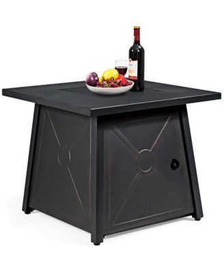 30'' Square Propane Gas Fire Pit Table 50,000 BTU W/ Waterproof Cover