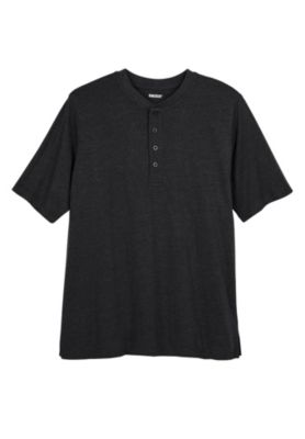 Big & Tall Shrink-Less Lightweight Henley T-Shirt