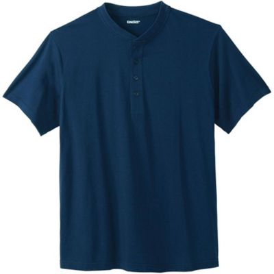 Big & Tall Shrink-Less Lightweight Henley T-Shirt