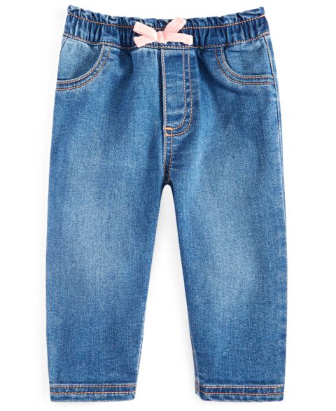 Джинсы First Impressions Mix and Match Bow Jeans для девочек-малышей, цвет: Варёный