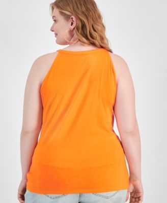 Trendy Plus Size Halter Tank Top