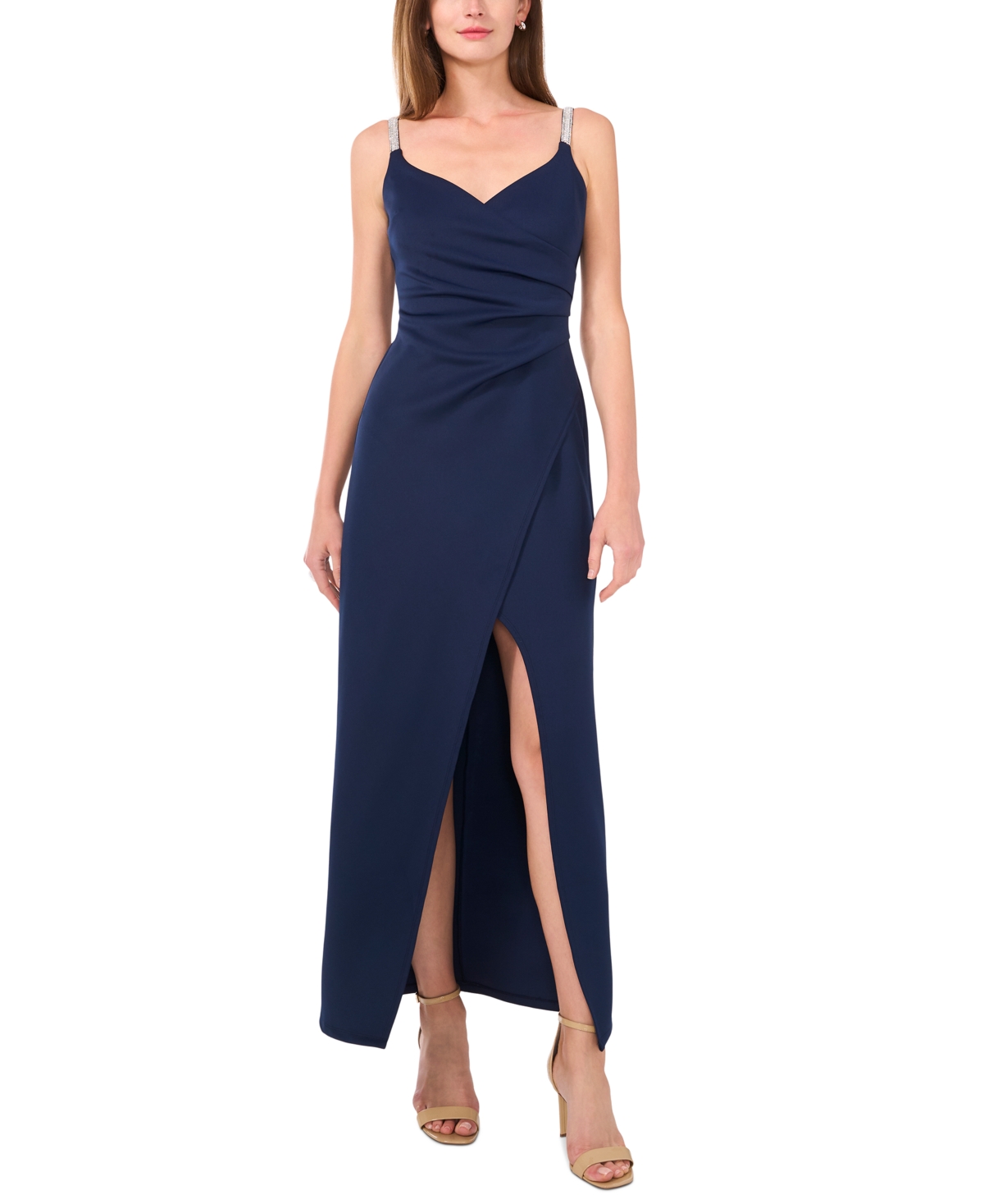 Msk embellished overlay gown top