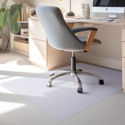 Clear Office Chair Mat for Low Pile Carpet 48" x 36" Thicken 1/8" Rectangle Plastic Floor Protector Home Studio