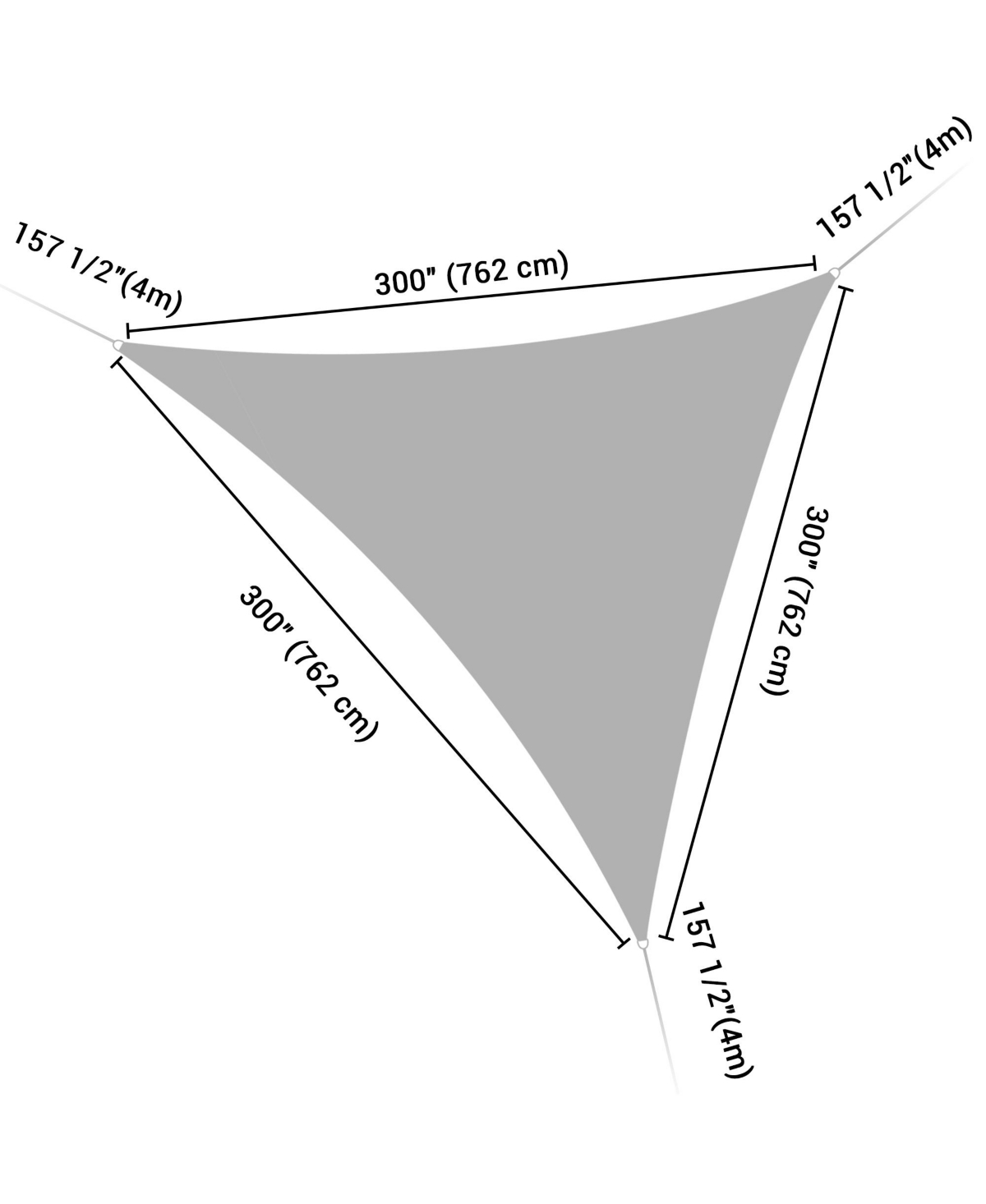 Yescom Ft 97% Uv Block Triangle Sun Shade Sail Hdpe Canopy Outdoor Patio Backyard - Brown+white