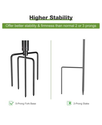 10 Ft String Light Pole Outdoor Metal Pole Aluminum Patio Backyard Party 2 Pack