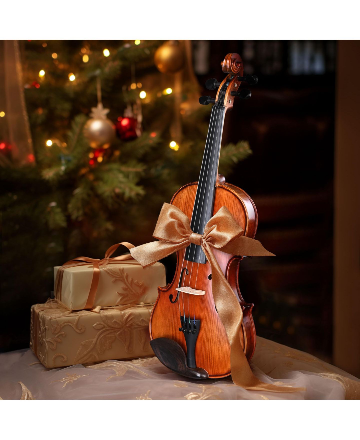 Детские игрушки Yescom Solid Wood Beginner Full Size Violin, Musical Toy Set, цвет: Natrual — фото 10