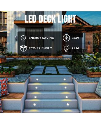 15pcs LED Deck Light Garden Mall Stair Yard Landscape Warm White Lamp Waterproof