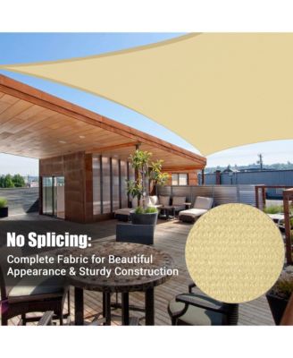 16x16 Ft 97% UV Block Square Sun Shade Sail Canopy Outdoor Patio Yard Poolside