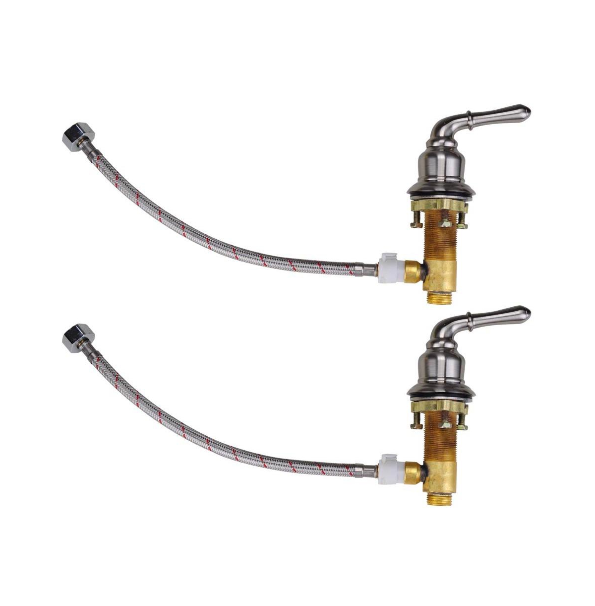 Aquaterior Faucet Bathroom Vessel Sink 3 Holes Lavatory Faucet w/ Drain