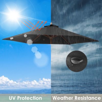 9 Ft Patio Umbrella Replacement Canopy Market Top Cover Table Outdoor Pool