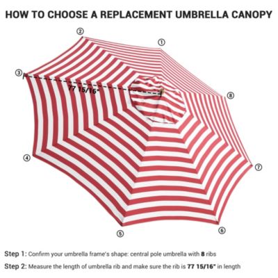 13 Ft Patio Umbrella Replacement Canopy Market Table Top Outdoor Sunshade Cover