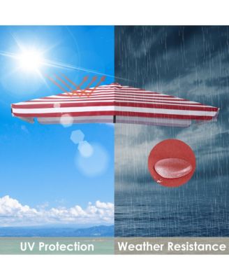 10x6.5 Ft Patio Umbrella Replacement Canopy Market Table Top Sunshade Cover