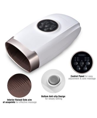 Hand Massager Air Compression Vibration Palm Wrist Heat 6 Modes & Intensities