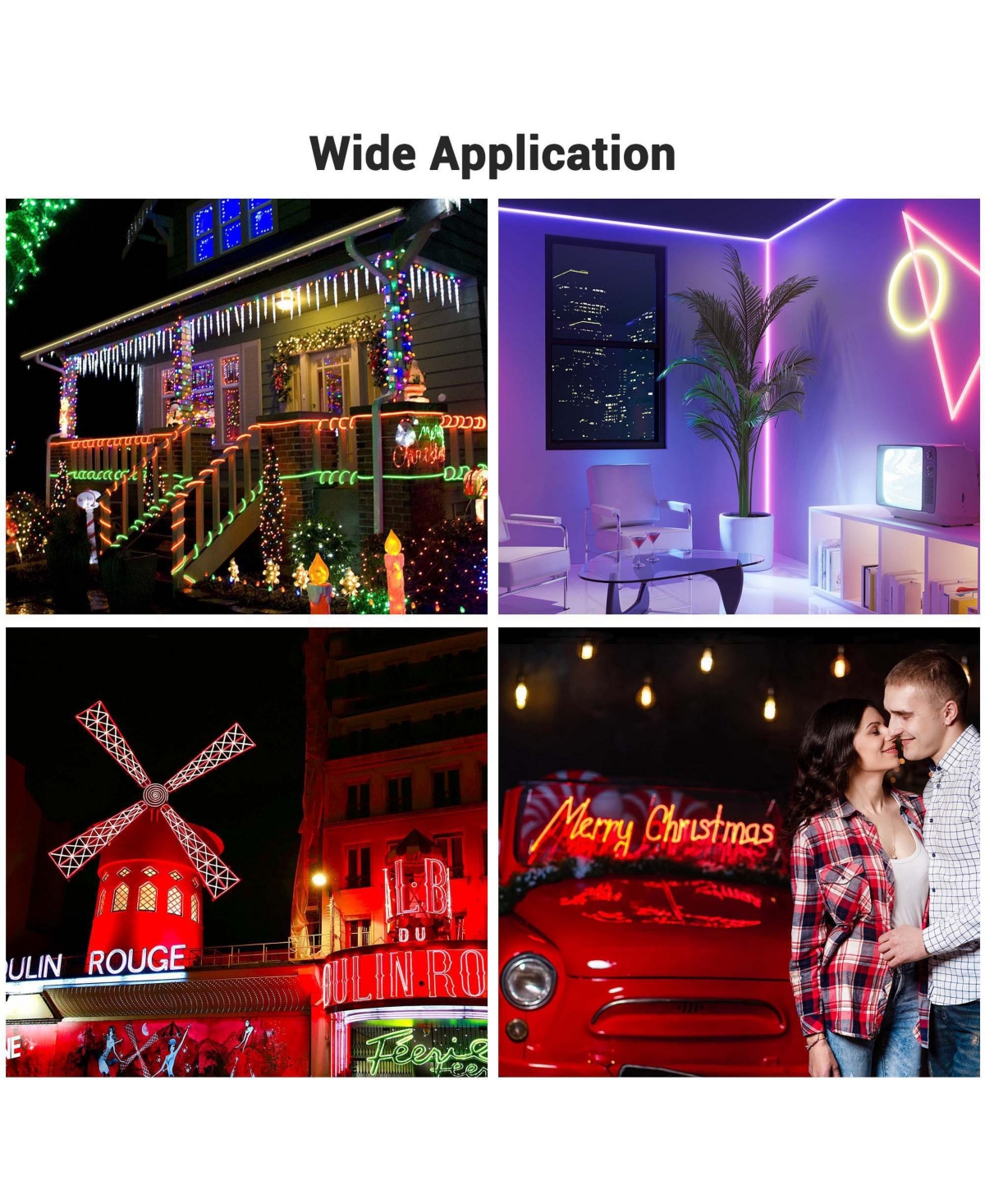 100 Ft Delight Neon Led Light Strip Rope Tube Flexible Sign Rgb Party Home Decor