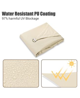 10 Ft Triangle Sun Shade Sail Canopy 97% UV Block Patio Awning Outdoor Yard Deck