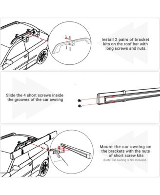 Universal Mounting Hardware Bracket Accessories Kit for Car Awning Shelter