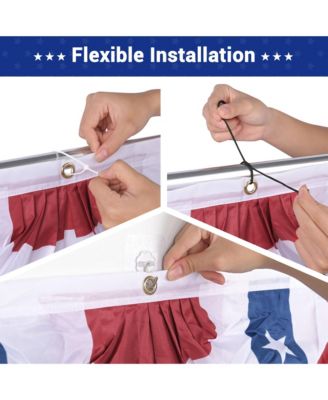 1.5x3 Ft USA Pleated Fan Flag Half Fan Banner American Bunting Decoration 2 Pack