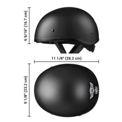 Half Face Motorcycle Helmet Sun Visor DOT Approved Bike Chopper Matte Black