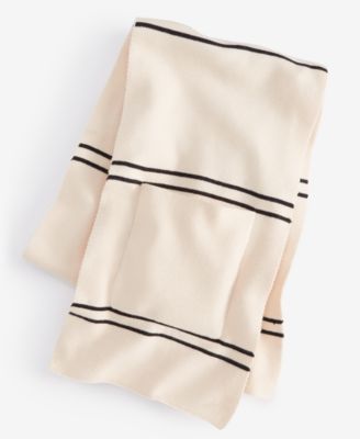 On 34th - Women's Striped Ribbed Scarf