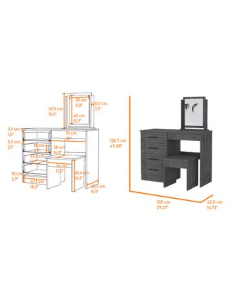 Merlot Makeup Dressing Table