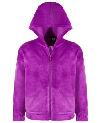 Big Girls Full-Zip Velour Hoodie