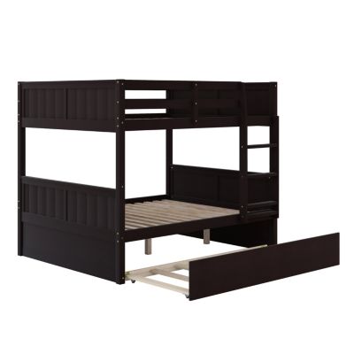 Full Over Full Bunk Bed With Twin Size Trundle