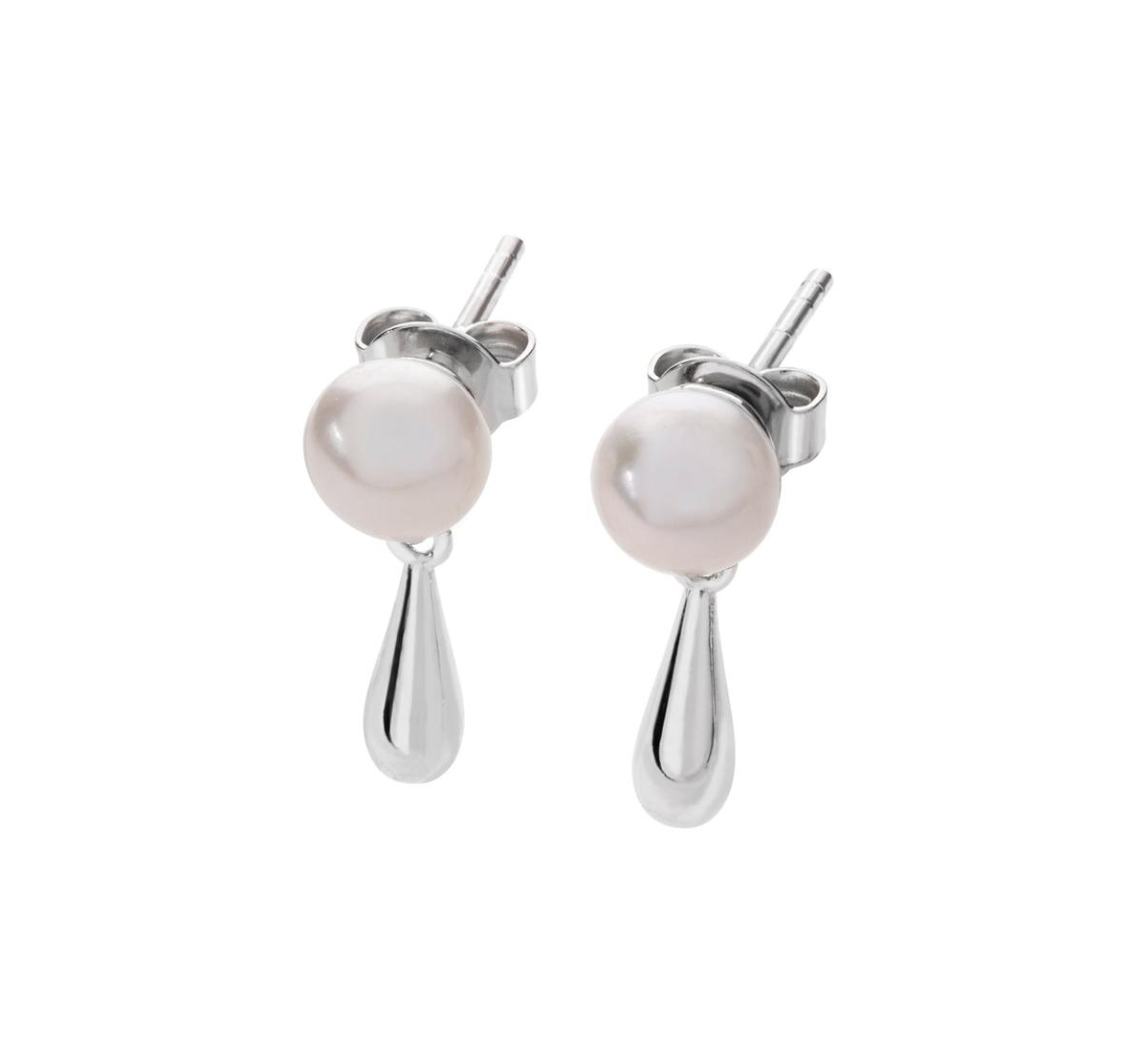 Royal Pearl Earrings - Silver